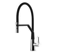 Gessi PROTON Semiprofessionale Chrome - 17191#031 Grifo monocomando Fregadero | Cromo brillante, Caño semiprofesional doble función, Altura caño 250 mm