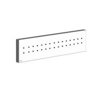 Gessi Rettangolo ducha lateral fija 1/2, anchura 240 mm, con fijación adicional, 32975149, Color: Óptica Finox