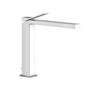 Gessi Rettangolo K lavabo monomando versión alta 248 mm, desagüe 1 1/4, y salida 209 mm, 53003726, Color: Bronce cálido cepillado PVD