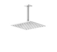 Gessi Rilievo, ducha mural anticalcárea 250x250 mm, con junta y tubo de techo 261 mm, conexión 1/2, 59155710, Color: PVD de latón