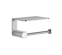Gessi Rilievo, portarrollos de papel higiénico con tapa, de pared, 59449706, Color: PVD negro metálico