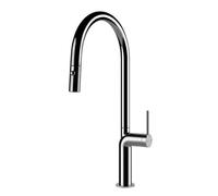 Gessi STELO Due Getti Chrome - 60303#031 Grifo monocomando Fregadero | Cromo brillante, Doble chorro conmutable, Chorro normal y nebulizado