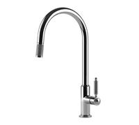 Gessi VENTI20 Estraibile Gold Brushed PVD - 60622#716 Grifo monocomando Fregadero | Oro cepillado PVD, Ducha extraíble, Manguera flexible extensible