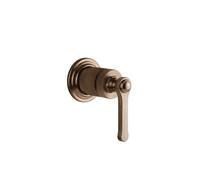 Gessi Venti20 juego monomando lavabo/bañera/ducha, para caño separado, 1 vía, cartucho D35mm, montaje en pared, 65131708, Color: PVD cepillado de cobre