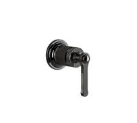 Gessi Venti20 juego monomando lavabo/bañera/ducha, para caño separado, 1 vía, cartucho D35mm, montaje en pared, 65131706, Color: PVD negro metálico