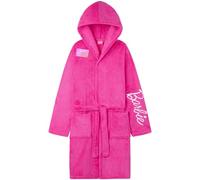 Get Trend Barbie Albornoz Niña con Capucha Polar Suave, Bata de Casa para Invierno con Bolsillos y Cinturón, Regalo para Niñas (5-6 Años, Rosa Barbie)