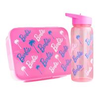 Get Trend Barbie Fiambrera Niña con Botella Agua 640 ml Set, Bento Box 1,75 L con Compartimentos, Sin BPA, Apto Microondas y Lavavajillas, Lunch Box para Escuela y Ocio, Regalo Niña (Rosa Barbie)