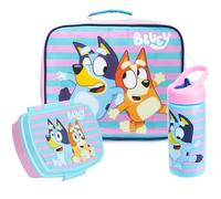 Get Trend Bluey Bolsa Térmica de Almuerzo Infantil Set, 3 Piezas, Fiambrera Infantil 620 ml, Botella con Pajita 420 ml y Bolsa de Almuerzo 5 L, Regalos para Niñas (Multi Bluey)