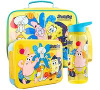 Get Trend Bob Esponja Bolsa Termica Infantil Set, 3 Piezas, Bolsa Isotermica 5L, Botella Agua 640 ml y Bento Box 2L, Sin BPA, Ligera y Resistente, Set de Almuerzo Infantil (Multi SpongeBob)