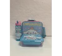 Get Trend Cinnamoroll Bolsa Almuerzo Isotérmica Niñas Set 3 Piezas, Bolsa Isotermica 5 L, Botella 640 ml y Bento Box 2 L con Compartimentos, Sin BPA, Escuela y Guardería (Azul Claro/Rosa Cinnamoroll)