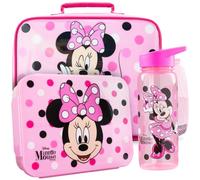 Get Trend Disney Minnie Mouse Bolsa Térmica Infantil Set 3 Piezas, Lunch Bag 5 L, Botella 640 ml y Bento Box 2 L con Compartimentos, Sin BPA, Set Merienda Escuela y Colegio, Regalo Niña (Rosa Minnie)