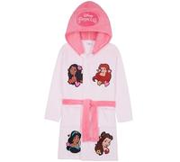 Get Trend Disney Princess Albornoz Niña con Capucha Polar Suave, Bata de Casa para Invierno con Bolsillos y Cinturón, Regalo para Niñas (3-4 Años, Rosa Claro Disney Princess)