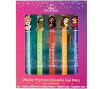 Get Trend Disney Princess Boligrafos Borrable Set de 5 Bolígrafo Gel con Tinta Azul Ideal para Material Escolar y Papeleria Bonita Ideas Regalo (Princess)