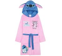 Get Trend Disney Stitch y Angel Albornoz Niña con Capucha Polar Suave, Bata de Casa para Invierno con Bolsillos y Cinturón, Regalo para Niñas (11-12 Años, Rosa/Azul Angel & Stitch)