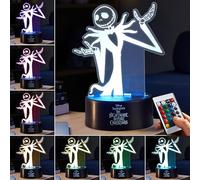 Get Trend Disney The Nightmare Before Christmas LED Lampara Noche, Alimentado por USB y Batería Lamparas con 16 Colores, 4 Modos con Brillo Ajustable (Multi Jack Skellington)