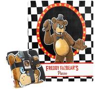 Get Trend Five Nights at Freddys Manta Polar Suave para Sofá o Cama 130x150cm, Manta Calentita para Niños, Adolescentes y Gamers, Regalo Original (Negro FNF)