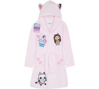 Get Trend Gabby's Dollhouse Albornoz Niña con Capucha Polar Suave, Bata de Casa para Invierno con Bolsillos y Cinturón, Regalo para Niñas (2-3 Años, Rosa Gabby's Dollhouse)