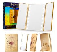 Get Trend Harry Potter Espejo Maquillaje con Luz LED, Diseño Tríptico Compacto, Funciona con Pilas, Espejo Tocador de Sobremesa para Maquillaje, Viaje (Multi/Harry Potter)