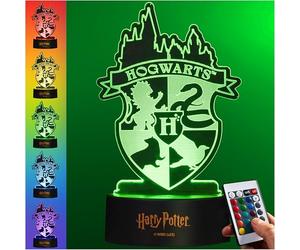 Get Trend Harry Potter Luces LED Acrílica con Control Remoto, 16 Colores y 4 Modos, Lampara Mesita Noche con Brillo Ajustable, Funciona con USB o Pilas (Multi Harry Potter)
