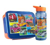 Get Trend Hot Wheels Fiambrera Niños y Botella 640 ml Set, Bento Box 1,75 L con Compartimentos, Apta para Lavavajillas y Microondas, Libre de BPA, Lunch Box Escolar Colegio y Ocio (Multi Hot Wheels)