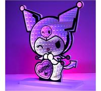 Get Trend Kuromi Sanrio Luces LED 3D Lámpara USB con Efecto Espejo Infinito, Lampara Noche Niños para Dormitorio, Regalos de Anime (Multi Kuromi 3D)
