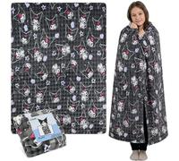 Get Trend Kuromi Sanrio Manta Cama 150 x 130 cm, Suave Manta Polar Decorativa para Sofá, Viaje, Regalos de Anime para Mujer, Niña (Gris Kuromi)