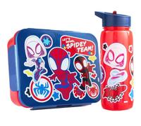 Get Trend Marvel Spidey Fiambrera y Botella Niños 580 ml Set, Lunch Box 1,75 L con Compartimentos, Apta para Lavavajillas y Micro, Libre de BPA, Bento Box Escolar Almuerzo Picnic y Ocio (Multi Spidey)
