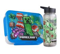 Get Trend Minecraft Fiambrera Niños y Botella 640 ml Set, Bento Box 1,75 L con Compartimentos, Apta para Lavavajillas y Microondas, Libre de BPA, Lunch Box Escolar Colegio y Ocio (Multi Minecraft)