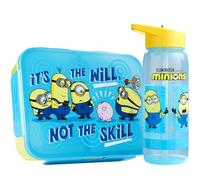 Get Trend Minions Fiambrera Niños y Botella 640 ml Set, Bento Box 1,75 L con Compartimentos, Apta para Lavavajillas y Microondas, Libre de BPA, Lunch Box Escolar para Colegio y Ocio (Multi Minions)