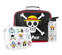 Get Trend One Piece Bolsa Termica Infantil Set, 3 Piezas Lunch Bag Aislante 5L, Botella Agua 640ml y Bento Box 2L con Compartimentos, Sin BPA para Escuela Picnic, Fiambrera Infantil (Multi One Piece)