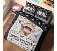 Get Trend One Piece Ropa de Cama 200x200 cm, Juego de Cama Reversible para Niños y Adolescentes, Funda Nordica Cama 200x200 y Fundas de Almohada, Regalos Anime (Multi One Piece, Doble)