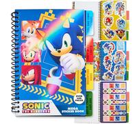 Get Trend SONIC THE HEDGEHOG Libro de Pegatinas para Niños y Adolescentes, Pack Pegatinas de 28 Hojas Shadow Knuckles +400 Pegatinas Infantiles