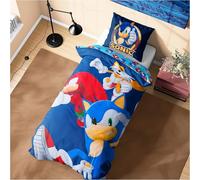 Get Trend Sonic The Hedgehog Ropa de Cama Infantil 135x200 cm, Juego de Cama Reversible para Niños y Adolescentes, Funda Nórdica y Funda de Almohada, Regalos Niños (Azul Sonic, Individual)