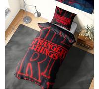 Get Trend Stranger Things Ropa de Cama Infantil 135x200 cm, Juego de Cama Reversible, Funda de Almohada, Mezcla de Algodón, Regalos Niños para Fans (Multi Stranger Things, Individual)