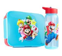 Get Trend Super Mario Fiambrera Niños con Botella 640 ml Set, Bento Box 1,75 L con Compartimentos, Libre de BPA, Lunch Box (Multi Super Mario)