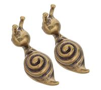 GETAJGHSD 2 Pomos de Latón Forma de Caracol Vintage para Armarios de Cocina, Tiradores Decorativos Instalación Sencilla y Tornillos Incluidos