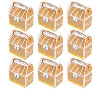 GETAJGHSD 20 Cajas de Papel Plegables para Tartas Diseño de Cofres Piratas y Asa, Ideales para Fiestas de Disfraces y Juegos de Rol de Aventura
