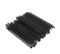 GETAJGHSD 30 Piezas Tubo de Aireación Alargado para Plantas, Tubo de Ventilación de Plástico Negro, para Raíces y Macetas, Jardinería Interior y Bancales, Mejora la Absorción de Agua