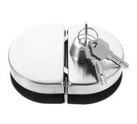 GETAJGHSD Cerradura de Puerta de Vidrio Doble con Pestillo de Acero Inoxidable, Montaje sin Herramientas, Diseño Moderno para Vitrinas de Oficina y Baño