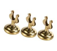 GETAJGHSD Soportes en Forma de U Mini para Números de Mesa 3 Piezas, Soporte de Mesa Dorado Pequeño para Expositor de Escritorio y Titular de Asiento, Adecuado para Decoración de Bodas