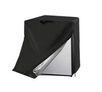 Getdoublerich Funda para nevera pequeña de 50 x 50 x 53 cm, 420D Oxford impermeable, protector antipolvo con bolsillos de almacenamiento, cordón ajustable, cubierta para electrodomésticos al aire