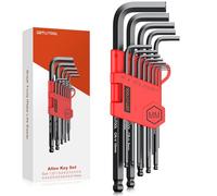 GETLITOOL 13pcs Llave Allen, Juego de Llave Allens Profesional con Punta en Bola 1,27mm-10mm,Modelos Grabado Láser Llave Hexagonal 6150 Acero al Cromo Vanadio para Montaje de Muebles etc.