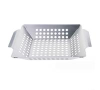 Gettimore Cesta de parrilla de acero inoxidable para barbacoa Weber, bandeja de parrilla apta para lavavajillas para cocinar al aire libre, 24,5 cm (34 cm)