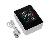 Gettimore Detector digital de dióxido de carbono de 400 a 5000 ppm | Monitor de CO2 para interiores con sensor de temperatura y humedad, detector de dióxido de carbono de 400-5000 ppm