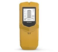 Gettimore Escáner de pared 6 en 1 para detección de tuberías de PVC con indicador de profundidad y retroiluminación rojo y amarillo