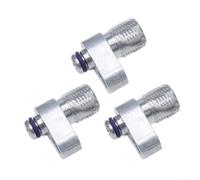 Gettimore Kit de adaptador de compresor de CA, 3 piezas de accesorios de rosca de metal para coche para camión, RV, aire acondicionado, juego de manómetros