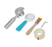 Gettimore Kit de comprobador de adherencia giratorio 3 en 1 con cuchillas de 1 mm/2 mm, lupa de mango de metal y cinta para pruebas de adherencia de revestimiento según ASTM D3359