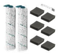 Gettimore Kit de repuesto para Leifheit Regulus Aqua PowerVac: 2 rodillos de microfibra y 6 filtros cepillo de limpieza para aspiradoras húmedas inalámbricas