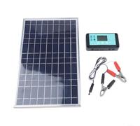 Gettimore Panel solar portátil de 12 V para kit de cargador, tasa de conversión del 20% para mantenimiento de batería con sobrecarga para vehículos de protección (individual)
