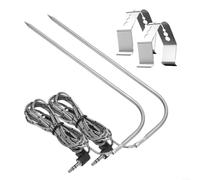 Gettimore Paquete de 2 sondas de carne para parrillas Traeger, horno de pellets de madera, reemplazo de termómetro digital PT1000, resistente al agua a altas temperaturas, inoxidable (1 unidad)
